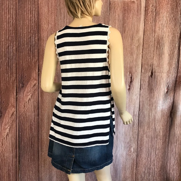 Hem & Thread Stripe Top Open Sides Small - Picture 3 of 7